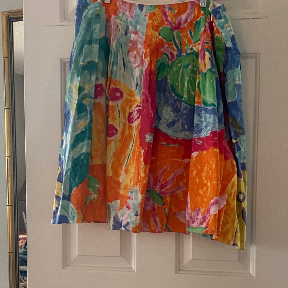Lauren Ralph Lauren Vibrant Multicolor A-Line Skirt